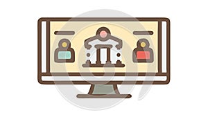 Secure User Access and Digital Authentication Icon, vector design Generative AI