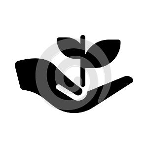 Secure vector glyph flat icon