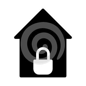 Secure vector glyph flat icon
