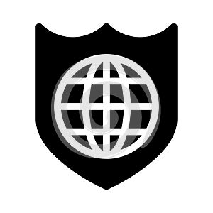 Secure vector glyph flat icon