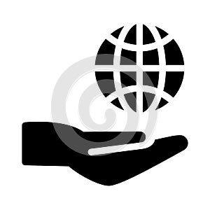 Secure vector glyph flat icon