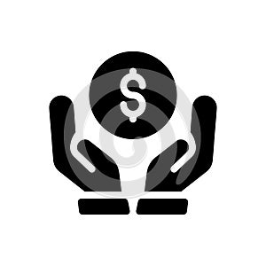 Secure vector glyph flat icon