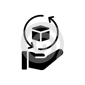 Secure vector glyph flat  icon