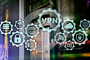 Secure VPN Connection. Virtual Private Network or Internet Security Concept.