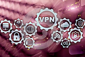 Secure VPN Connection. Virtual Private Network or Internet Security Concept