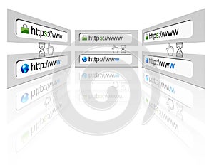 Secure web connection on a web browser