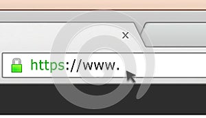 Secure web site browser address bar