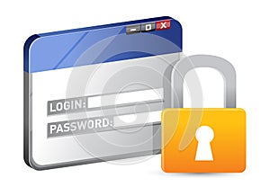 Secure website login using SSL protocol photo