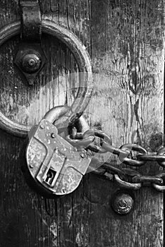 Secure wooden doors #6 - black and white