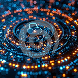 Secure your data: Digital lock interface.