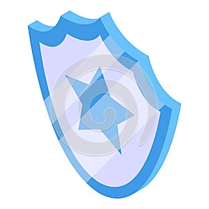 Secured audit icon, isometric style