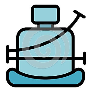 Secured belt icon vector flat