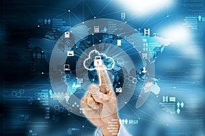 Secured Internet cloud server concept