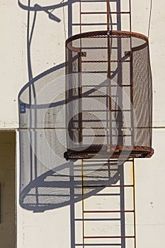 Secured ladder detail