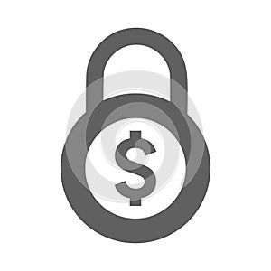 Secured, loan, protection icon. Gray vector graphics