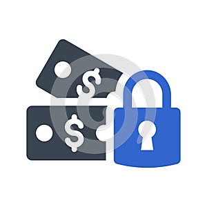 Secured money icon