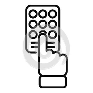 Secured padlock icon outline vector. Data protection