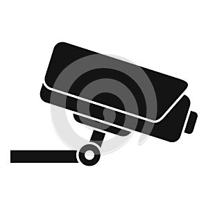 Secured police camera icon simple vector. Prevent crime