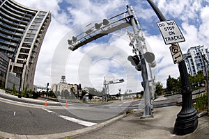 Secured railroad crossing