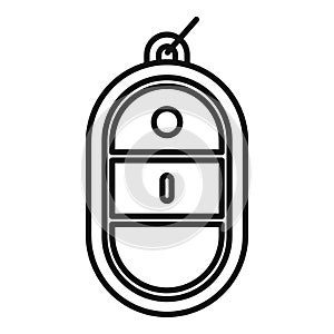 Secured remote control icon outline vector. Access vehicle