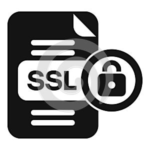 Secured SSL certificate icon simple vector. Web data