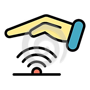 Secured wifi icon vector flat