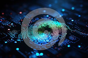 Securing Identity Exploring Digital Biometrics Fingerprint Verification Data for Enhanced Authentication. created with Generative