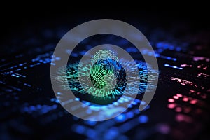 Securing Identity Exploring Digital Biometrics Fingerprint Verification Data for Enhanced Authentication. created with Generative