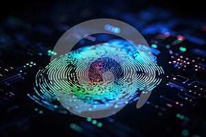 Securing Identity Exploring Digital Biometrics Fingerprint Verification Data for Enhanced Authentication. created with Generative