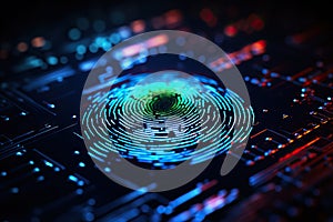 Securing Identity Exploring Digital Biometrics Fingerprint Verification Data for Enhanced Authentication. created with Generative
