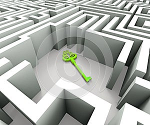 Securing the maze means safekeeping or guaranteed security - 3d illustration