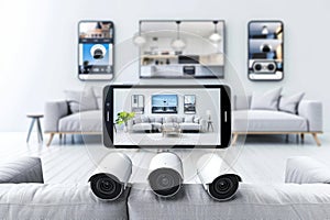 Security 4G entry monitoring lens secure camera 5G breakage alerts focus real estate.
