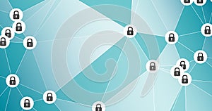 Security abstract triangles shapes connect