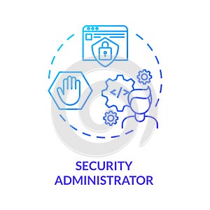 Security administrator concept icon