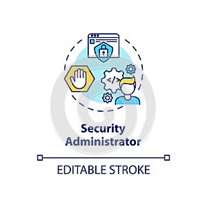 Security administrator concept icon
