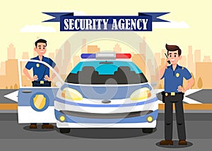 Security Agency Advertising Flat Banner Template