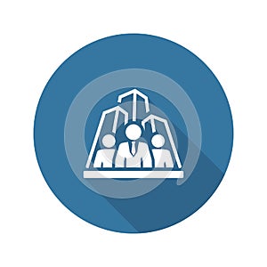 Security Agency Icon. Flat Design