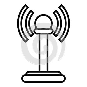 Security alarm icon outline vector. Prevent intrusion