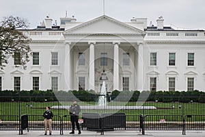 White house border security, overcast