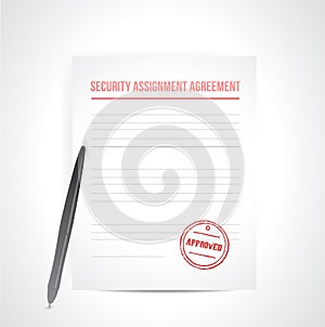 Security assignment agreement illustration