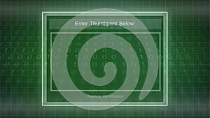 Security authorization panel series - thumbprint scan