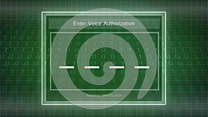 Security authorization panel series - voice activation