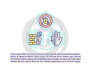 Security banking concept icon with text