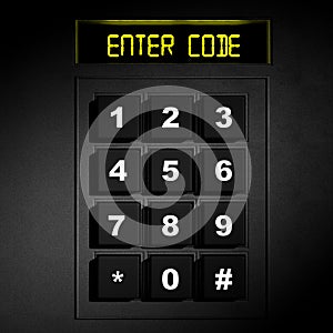 Security black numeric pad