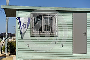 Security Booth At Moshav Entrance.