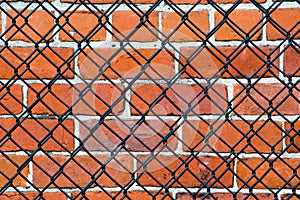 Security- brick wall and fence