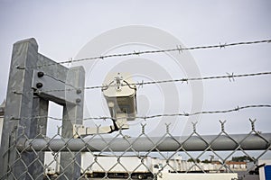 Security cam overlooking truck yard