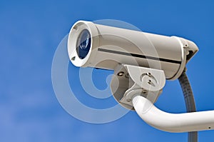 Security Camera against Blue Sky