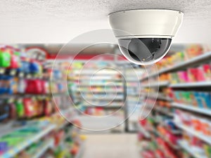 Security camera or cctv camera on ceiling