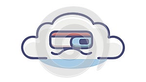 Security Camera CCTV Surveillance Icon, vector design Generative AI